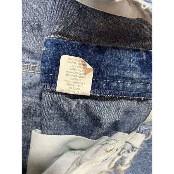 R4R Jeans Slit Skirt Frayed‎ Waist & Hem Denim Distressed Size 15 - Picture 3 of 9